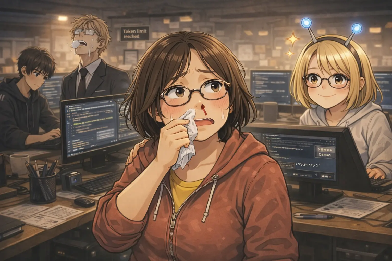 A Background Character Wanders Into the Dev Room — Claude collapses on his feet